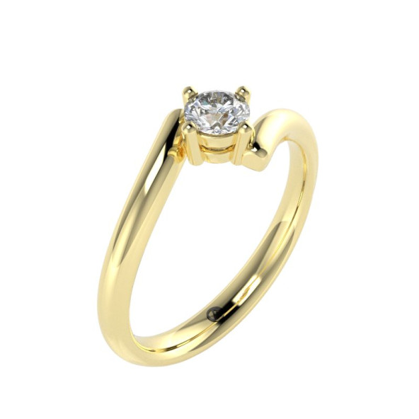 Zásnubný prsteň 14K biele zlato a granát tsavorit  0.25 ct  001_A