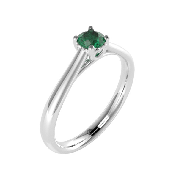 Zásnubný prsteň 14K biele zlato a peridot  0.25 ct  015_A